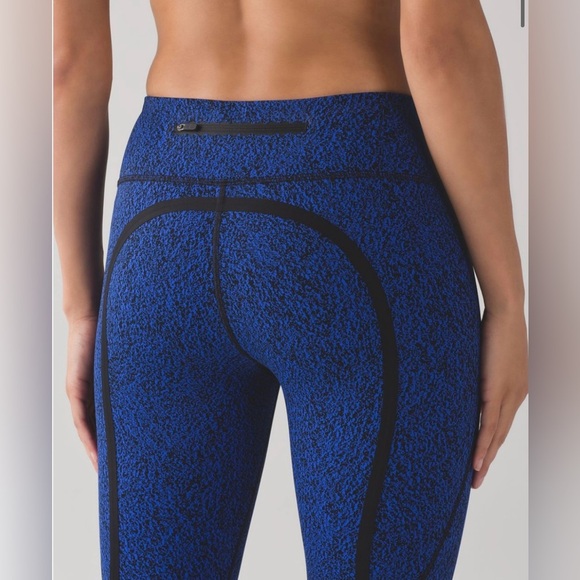 Lululemon On Track Tight Circuit Cerulean Blue Black / Black - Picture 5 of 13